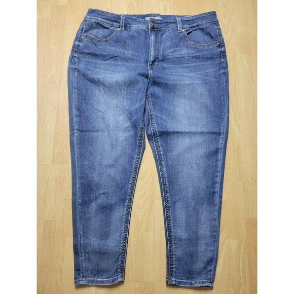 Melissa McCarthy Seven7 Medium Wash Pencil Skinny Jeans Plus Size 22 - Picture 1 of 9